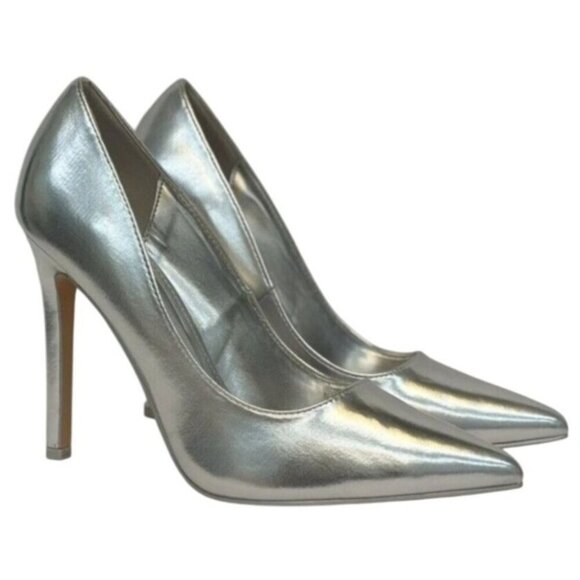OLIVIA FERGUSON / Kiara / Metallic Silver / Pointed  / Toe High Heel / Stilettos - Picture 1 of 7